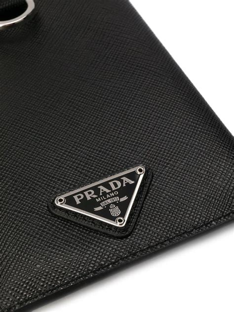 prada card holder with lanyard|prada wallet logo.